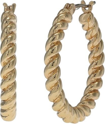 LAUREN Ralph Lauren Rope Hoop Earrings Gold One Size in Saudi Arabia