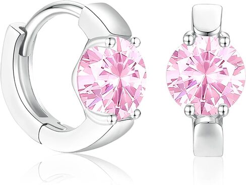 أقراط هاجي الذهبية للنساء أقراط طارة صغيرة جوهرة الميلاد 14 قيراط مطلية بالذهب حلق هوجي صغيرة للفتيات مع هدايا زركونيا مكعبة in Kuwait