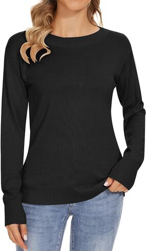 سترات نسائية برقبة قارب وأكمام طويلة وسترات كاجوال لخريف وشتاء in Saudi Arabia