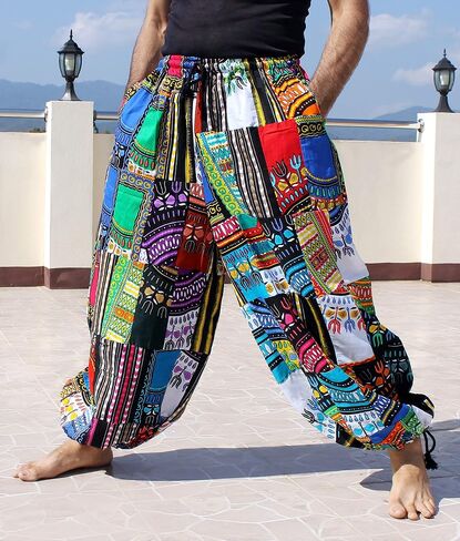 فضفاض واسع الساق الأفريقية Dashiki التصحيح طويل مرونة الخصر الحريم السراويل in Kuwait