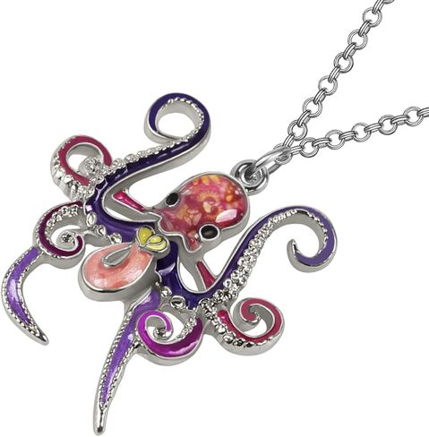 Enamel Alloy Ocean Animals Necklace Sea Life Fish Pendant Ocean Jewelry Charms Gifts for Women Girls Decor in Saudi Arabia