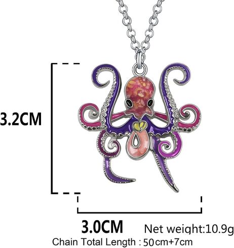 Enamel Alloy Ocean Animals Necklace Sea Life Fish Pendant Ocean Jewelry Charms Gifts for Women Girls Decor in Saudi Arabia
