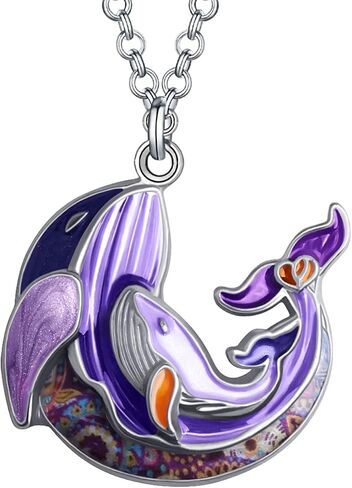 Enamel Alloy Ocean Animals Necklace Sea Life Fish Pendant Ocean Jewelry Charms Gifts for Women Girls Decor in Saudi Arabia