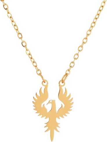 Stainless Steel Phoenix Fire Bird Necklace Lucky Bird Jewelry Gift in Kuwait