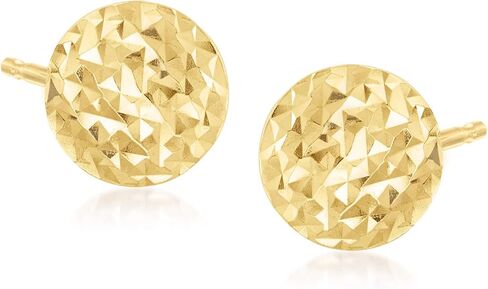 Ross-Simons Italian 18kt Yellow Gold Diamond-Cut Stud Earrings in Saudi Arabia