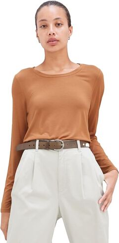 GAP Women's Luxe Long Sleeve Crew Neck Tee T-Shirt in Saudi Arabia
