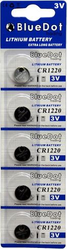 BlueDot Trading CR1220 3 Volt Lithium Coin Cell Non-Rechargeable Battery for calculators, car keys remote, watches, flashlights, remote controls, 3 Count in Saudi Arabia