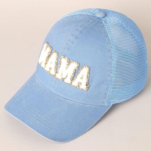 قبعات البيسبول النسائية MIRMARU، رقعة كلاسيكية مغسولة، قطن منخفض المظهر، مطرز بشبكة، قبعة سائق الشاحنة in Kuwait