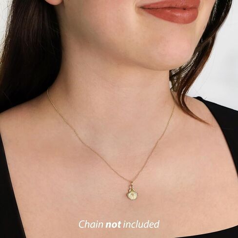Lucchetta - 14 kt Yellow Gold Small SeaShell Jewelry - Charm Symbol of Life and Prosperity, 14k Charms for Bracelets Necklaces, Womens Girls, XD4817-SC55, Precious Metal in Kuwait