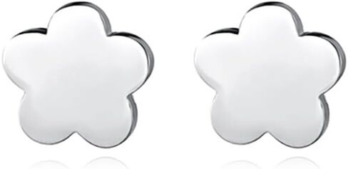 Reffeer Solid 925 Sterling Silver Plum Blossom Flower Stud Earrings for Women Girls Small Flower Stud Earrings Helix Piercing in Saudi Arabia