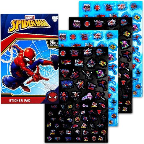Kids Spiderman Backpack Set ~ 4 Pc Bundle With Deluxe 16 Inch Marvel Spiderman School Bag, Water Pouch, Stickers, And More (Spiderman School Supplies For Boys And Girls) in Kuwait