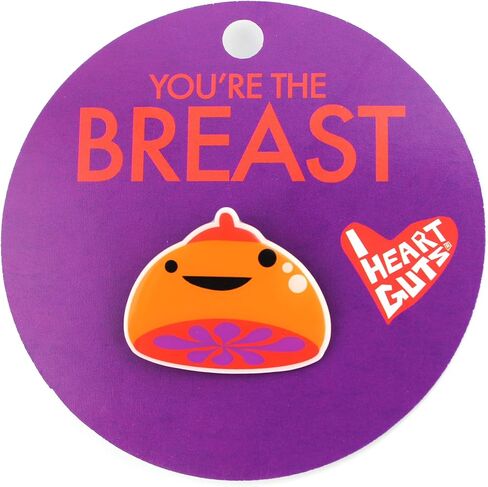 أنا القلب الشجاعة الثدي طية صدر السترة دبوس | دبابيس كرتونية مضحكة للثدي، صدر لطيف للسرطان، استئصال الثدي، الرضاعة الطبيعية، هدية طبيب الأورام OB GYN لحبل بكرة الشارة in Kuwait