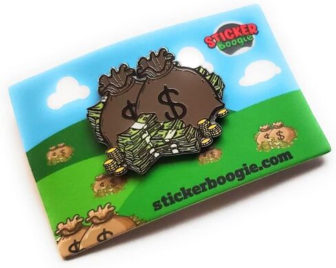 ملصق Boogie Moneybag دبوس المينا للقبعات والحقائب والتلابيس والملابس الأخرى، بلاستيك، لا أحجار كريمة, بلاستيك, بدون أحجار كريمة in Saudi Arabia