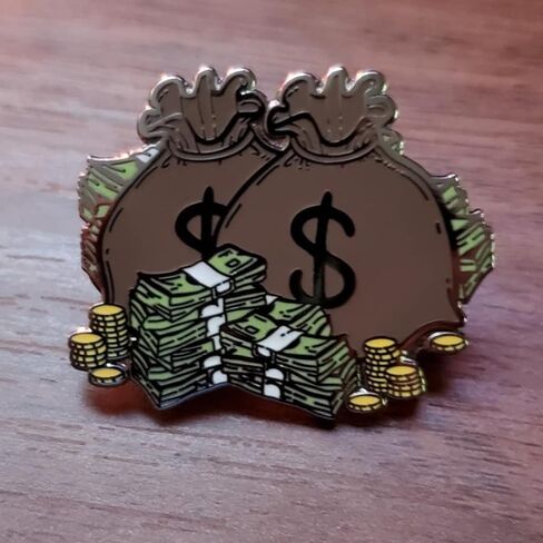 ملصق Boogie Moneybag دبوس المينا للقبعات والحقائب والتلابيس والملابس الأخرى، بلاستيك، لا أحجار كريمة, بلاستيك, بدون أحجار كريمة in Saudi Arabia