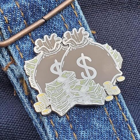 ملصق Boogie Moneybag دبوس المينا للقبعات والحقائب والتلابيس والملابس الأخرى، بلاستيك، لا أحجار كريمة, بلاستيك, بدون أحجار كريمة in Saudi Arabia