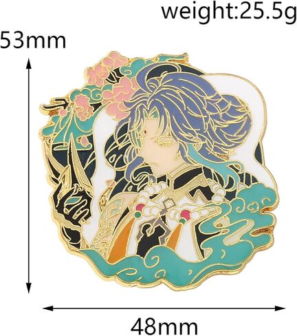 اكس اتش بي تي اس 10 قطع من ملصقات جينشين امباكت دبابيس مطلية بالمينا، مجموعة دبابيس معدنية لطية صدر السترة بتصميم لعبة المغامرات التنكرية، اكسسوارات شنطة الظهر بتصميم انيمي جينشين امباكت كيكينج شياو, in Kuwait