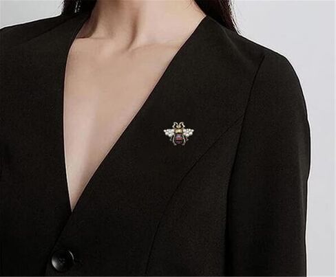Rhinestone Pearl Bee Brooch Pins Honey Bee Brooch Insect Series Brooch Women Delicate Little Bee Brooches Pearl Rhinestone Pin Brooch Jewelry Gifts for Girl, Metal, no gemstone in Kuwait