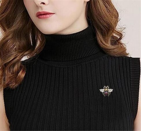 Rhinestone Pearl Bee Brooch Pins Honey Bee Brooch Insect Series Brooch Women Delicate Little Bee Brooches Pearl Rhinestone Pin Brooch Jewelry Gifts for Girl, Metal, no gemstone in Kuwait
