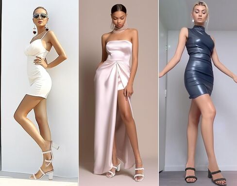 صنادل نسائية بكعب لؤلؤي وكعب مكتنز وإصبع مربع وشريطين سهل الارتداء بكعب 3.1 بوصة لفستان الزفاف in Kuwait