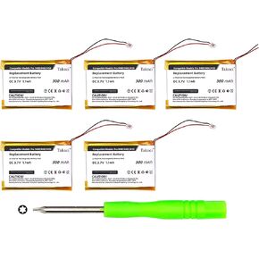 5 Pack Replacement Battery for Jabra Pro 9400 Series Wireless Headset,fits Part Number 14192-00 AHB412434PJ 3.7V 300mAh