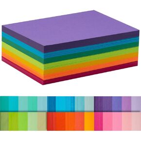 Index Cards 280-Count 2.5x3 Inch,178GSM Heavyweight Set of 7 Colors Paper Multicolor Study Cards (Rainbow)