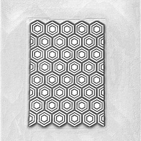 PUPUZAO A6 Size Plastic Embossing Folder (4-1/8''x 5-13/16'' | Honeycomb Pattern) Paper Crafts Plastic Textured Impressions for Card Making Scrapbooking