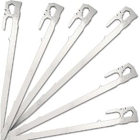 Camping Tent Stakes - Heavy Duty Tent Pegs Outdoor, Metal Tarp Spikes and Inflatable Tent Pole Pins 6 Pack