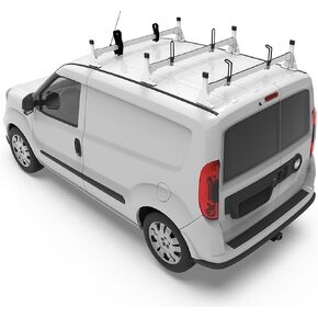 Cargo Van Roof Ladder Rack Fit for Ram ProMaster City 3 Crossbars Steel White 750LB Capacity in Kuwait