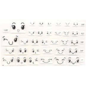 KSCRAFT Face Transparent Clear Silicone Stamps for DIY Scrapbooking/Card Making/Kids Crafts Fun Decoration Supplies