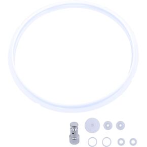 Set of 9 Quart Pressure Cooker Silicone Sealing Ring Rubber Gasket + Universal Replacement Floater and Sealer For Power Pressure Cookers Kit (5/6 Quart Pressure Cooker)