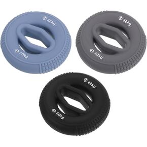uxcell Hand Grip Strengtheners, 20-30/30-40/40-50kg Silicone Grip Strength Training for Rock Climbing, 1 Set