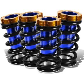 DNA Motoring COIL-HC88-T22-WH Suspension Coilover Sleeve Kit [For 88-01 Honda Civic Del Sol CRX Acura Integra] , White