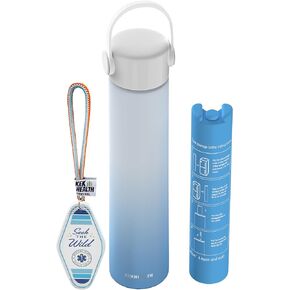 16H Insulin Pen Cooler Trave Case with QR Medical Travel Tag Portable Medicine Travel Cooler Bag TSA Approved Diabetic Travel case with Biogel Ice Pack（Azure）