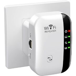 معزز إشارة موسع WiFi يصل إلى 2640 قدمًا مربعًا، الجيل الأحدث، مكرر الإنترنت اللاسلكي، مضخم صوت طويل المدى مع منفذ إيثرنت، نقطة وصول، إعداد بنقرة واحدة، متوافق مع Alexa N300 in Kuwait