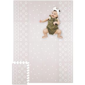 Gudi Foam Play Mat for Baby 5.6 x 4 ft – Safe, Easy to Clean, Padded Floor Mat – Non-Toxic Interlocking Foam Playmat – The Stylish Baby Play Mat That Complements Your Home Décor or Kids Playroom