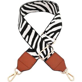 Wide Purse Strap Zebra Pattern Adjustable Crossbody Shoulder Bag Strap Handbag Strap Replacement Strap Extender