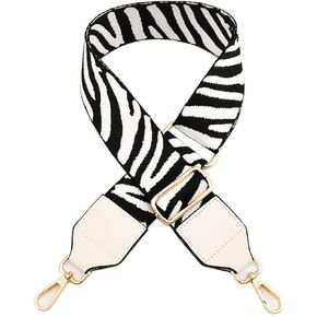 Wide Purse Strap Zebra Pattern Adjustable Crossbody Shoulder Bag Strap Handbag Strap Replacement Strap Extender