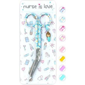 Lister Bandage Scissors for Nurses 5.5 Inch | Nursing Scissors | Medical Bandage Shears for Wound Care | Veterinary Bandage Scissors - With Round Tip, High Level in Stainless Steel - Beautiful Desings in Saudi Arabia