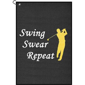 Golf Towel Funny Golf Club Clean Set for Golf Bags with Clip, Funny Gifts for Golf Fans