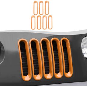 Grill Insert Grille Inserts Cover Fit for 2007-2018 Jeep Wrangler JK JKU,Green