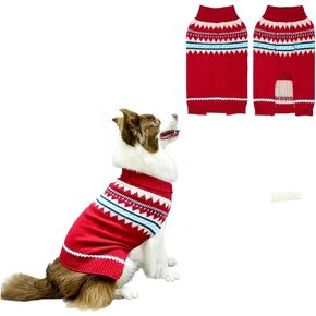 BINGPET Dog Sweater, Turtleneck Classic Knit Dog Sweaters for Small Medium Large Dogs with Leash Hole, Pet Winter Clothes Warm Sweatshirts Outfits for Doggie and Cats Grey(Medium)