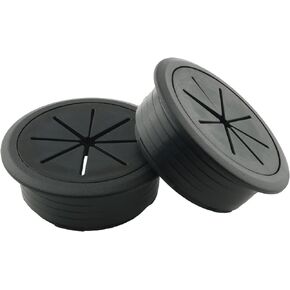 2PCS 50mm Desk Cord Grommets Wire Cable Hole Cover Flexible Desk Cord Grommets Wire Organizer for Office PC Desk Cable Cord Managing and Hiding Office PC Desktop Cable, Brown