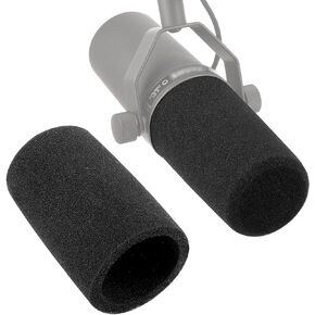 SM7B Pop Filter - Mic Windscreen Wind Cover Compatible with Shure SM7B Vocal Dynamic Microphone Black Noise Cancellation Windsock Cover by WIBOND