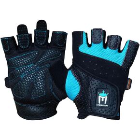 Meister Women's Fit Grip Weight Lifting Gloves w/Washable Amara Leather