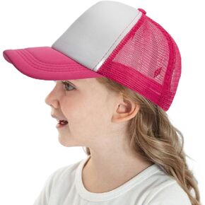 Kids Toddler Outdoor Mesh Baseball-Cap Trucker-Hat - Summer Adjustable Uv-Protection Sun-Hat Beach-Hat for Boys Girls