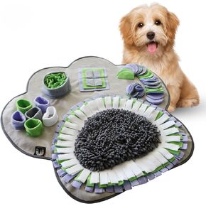 Paw Shaped Snuffle mat for Small and Medium Size Dogs, Cats, Rabbits; an Interactive Slow Feeding Sniffing mat for Mental Stimulation, Puzzle Toy for Encourages Natural Foraging Skills