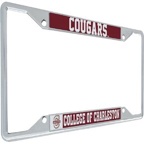 Desert Cactus College of Charleston Cougars C Metal License Plate Frame for Front or Back Car Officially Licensed (Mascot)