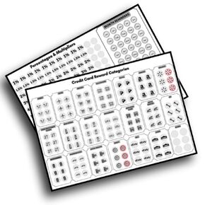 Credit Card Category Stickers (Holographic)