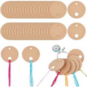 BENECREAT Thread Keeps with Thread Drops, Simple Floss Drops with Daisy Floss Ring and 100pcs Thread Organization for Craft DIY Sewing Storage