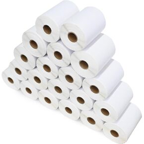NATURALABEL 5000 PCS 4x6 inch Direct Thermal Shipping Labels for Small Business, Compatible with Rollo and Zebra (20 Rolls, 250 Labels/Roll)